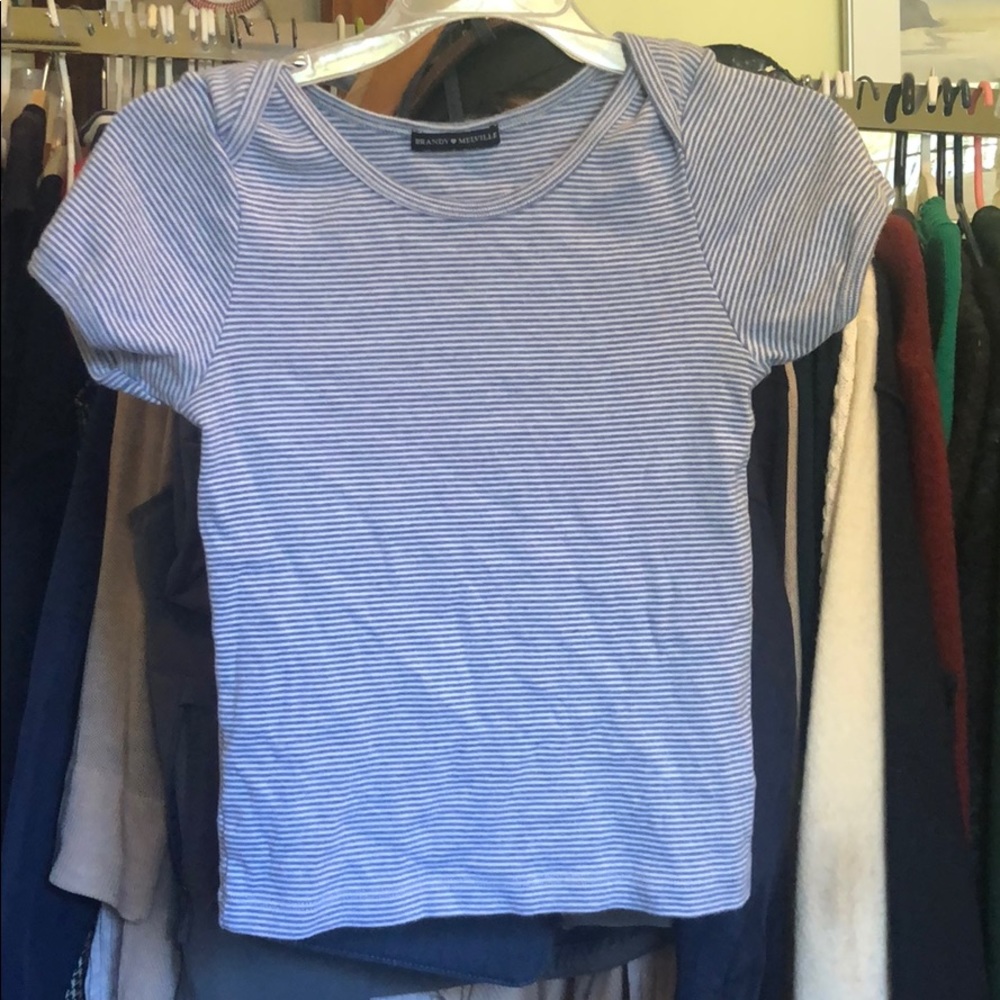 blue striped brandy top